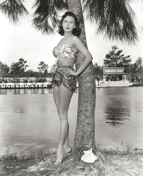 Rhonda Fleming 1940s Pinup, History Movies, Rhonda Fleming, Barbara Bouchet, Petty Girl, Black And White Stars, Gibson Girl, Movie Memorabilia, Brigitte Bardot