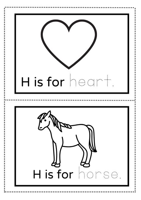 This week we will look at the words that begin with the letter "h". #EnglishRecord#nouns#alphabet#fun#activities#for#kids#colour#in#learning#hat#heart#hand#horse#hammer#helicopter#hamburger#harp#house#hundred#hourglass Letter H Printable, Abc Activity, Letter Book, Alphabet Words, Worksheet For Kids, Abc Activities, Kids Worksheets Printables, Alphabet Crafts, Book Letters