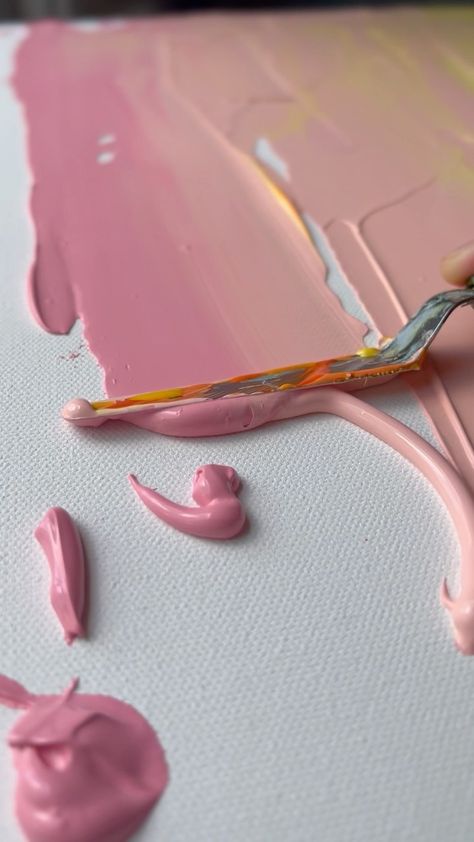 Artist Aesthetic Pink, Pink Paint Aesthetic, Painting Pink Aesthetic, Simple Hobbies, Pink Aesthetic Pictures, Creativity Aesthetic, Pink Glitter Wallpaper, Art Studio Room, Pink Wallpaper Girly