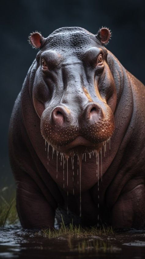 Wild Animals Hippos: The Cuddly Beasts of the River | Wildlife photography | Unique animals The hippo is a large, semiaquatic mammal native to sub-Saharan Africa. Although their name comes from the Greek for “river horse”, they spend most of their time underwater. Their closest living relatives are whales, dolphins, and pigs. Hippopotamus can’t swim, breathe underwater, or even float—but they have developed a tactic that lets them nap in the river. African Animals Photography, African Wildlife Photography, Animal Photography Wildlife, Africa Animals, Wild Animals Pictures, African Animals, Hippopotamus, Wonderful World, Cute Animal Drawings