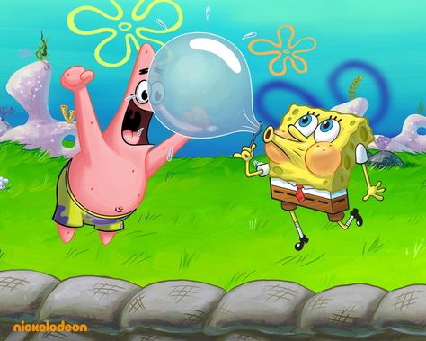 Wallpapers Square, Patrick Drawing, Art Spongebob, Spongebob And Sandy, Bubble Wallpaper, Patrick Spongebob, Wallpaper Spongebob, Bob Sponge, Spongebob Funny Pictures