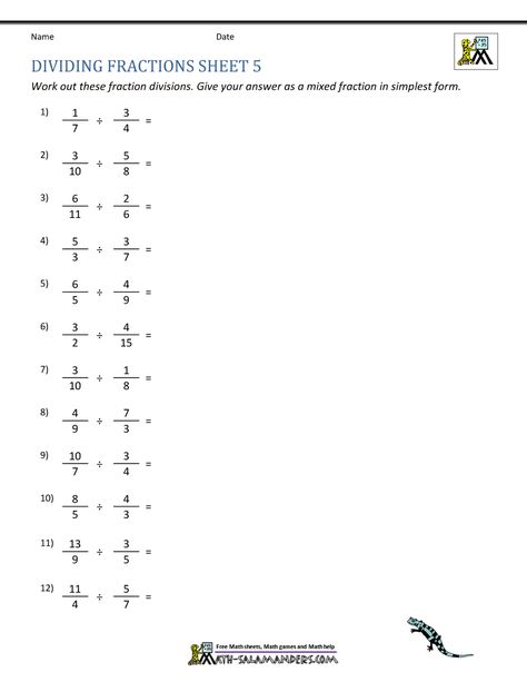 Simple Fraction Division Worksheets Multiplication Fractions, Dividing Fractions Word Problems, Free Fraction Worksheets, Dividing Fractions Worksheets, Simplest Form Fractions, Fractions Division, Math Multiplication Worksheets, Simple Fractions, Fractions Multiplication