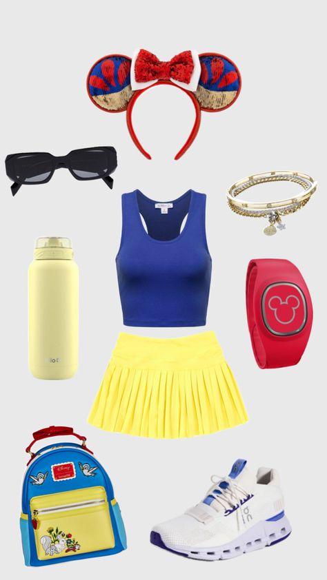 Snow White Inspired Outfit, Disney Vacation Outfits, Snow White Outfits, Disney Park Outfit, Disney Bound Outfits Casual, Disney Trip Outfits, Run Disney Costumes, Race Outfit, Disney Themed Outfits