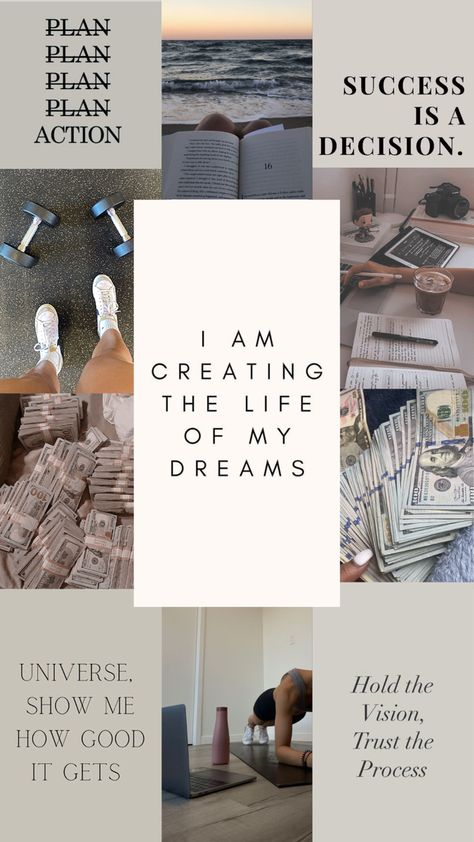 Workation Quotes, 333 Vision Board, Vision Board For Workplace, Fall 2023 Vision Board, 2023 Dream Board Aesthetic, Lockscreen Vision Board 2023, Productive Vision Board Wallpaper, 2023 Dream Board, Visionboard Aesthetic 2023