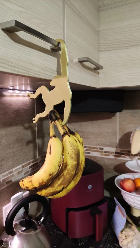 Banana Furniture, Banana Hanger, Unique Kitchen Decor, Monkey Banana, Banana Stand, Monkey And Banana, Unique Kitchen, Kitchen Decor Items, Model Ships