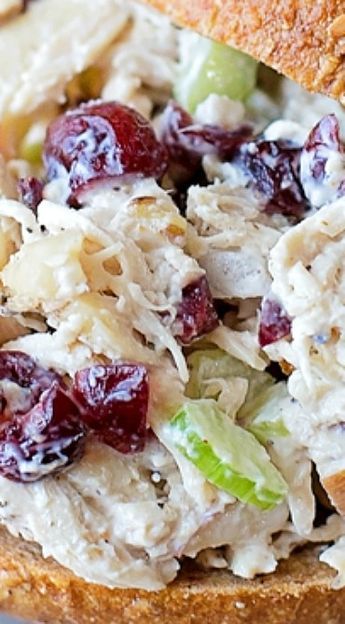 Cranberry Pecan Chicken Salad Cranberry Pecan Chicken Salad, Cranberries Dried, Chicken Cranberry, Cream Plain, Cranberry Chicken Salad, Baking Spices, Pecan Chicken Salads, Chicken Salads, Cranberry Chicken