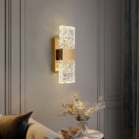 Crystal Wall Lighting, Crystal Wall Sconces, Copper Frame, Copper Wall, Crystal Wall, Creative Wall, Led Wall Lamp, Gold Walls, Wall Mounted Light