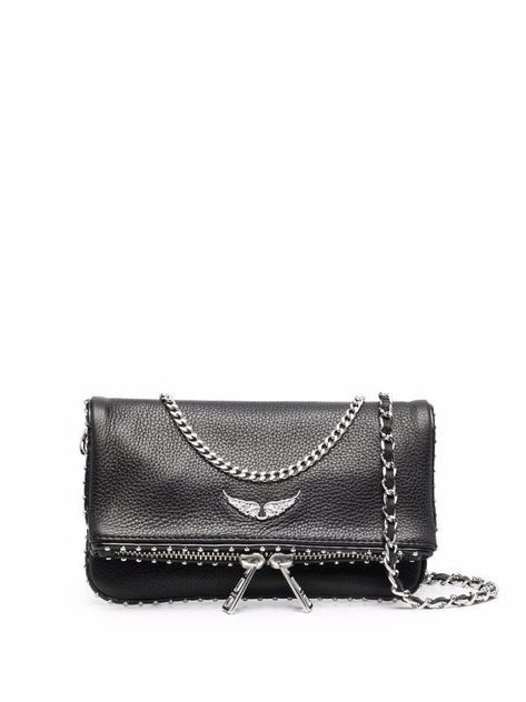 Rhinestone Embellishments, Fashion Wishlist, Black Leather Purse, Dolce E Gabbana, Zadig And Voltaire, Magnetic Closure, Sneakers For Sale, Body Bag, Miu Miu