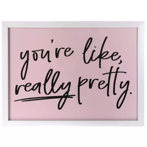 Hello Gorgeous Bathroom Decor, Teen Room Wall Art, Teenager Bathroom Ideas, Teenager Bathroom, Teen Bathroom Decor, Office Oasis, Girls Room Sign, You're Like Really Pretty, Teen Bathrooms