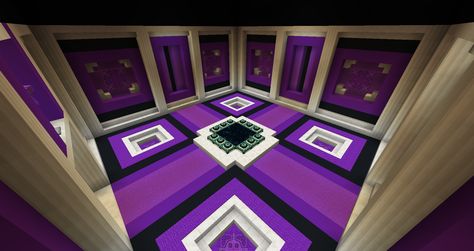 End Room Minecraft, Minecraft End Portal Room Design, Minecraft Portal Room Ideas, Minecraft End Portal Design, Portal Room Minecraft, End Portal Room, End Portal Design, Nether Portal Room, Enchantment Room Minecraft