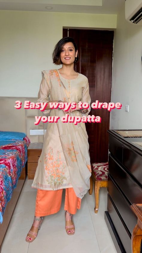 Dupatta Draping Styles On Suit, Drape Dupatta, Dupatta Draping Styles, Dupatta Draping, Draping Styles, Makeup For Beginners, Family Activities, Festival Wear, Indian Wear