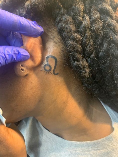 Leo Tattoo Black Women, Leo Neck Tattoo, Leo And Virgo Tattoo, Leo Zodiac Sign Tattoos, Leo Tattoo For Women, Leo Symbol Tattoos, Zodiac Signs Leo Tattoo, Leo Symbol, Leo Zodiac Tattoos