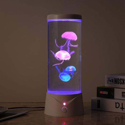 A cute jellyfish lamp! Glass Jellyfish, Cute Jellyfish, Mood Lamp, Jellyfish Lamp, Mood Lamps, Jelly Fish, Delicate Details, Led Night Light, Light Led