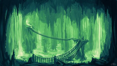 ArtStation - Underground Cavern - Commission Cavern Fantasy Art, Underground Cavern, Underground Lake, Photoshop Landscape, Underground Cities, D D Maps, Scene Art, Fantasy Setting, Lake Landscape