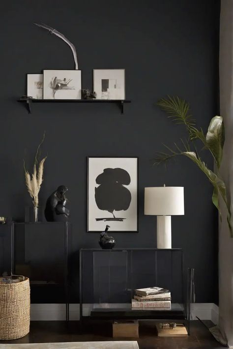 Darkroom wall paint, living room, home decor, interior design Sw Darkroom, Room Walls, Paint Can, A Living Room, Black Walls, Paint Cans, Wall Paint, Living Room Wall, Painting Inspiration