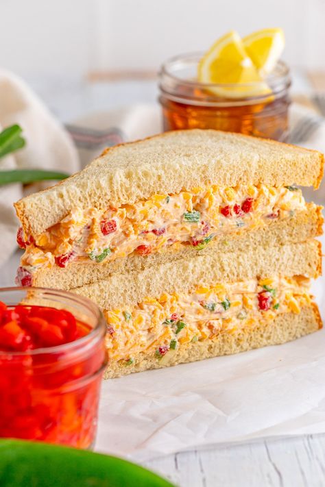 A tasty southern treat this Pimento Cheese Recipe is a classic that has easy ingredients and takes only minutes to whip up. The perfect sandwich or dip! Pimiento Cheese Sandwich, Pimento Cheese Recipe Easy, Pimento Cheese Sandwich, Pimento Cheese Recipe, The Perfect Sandwich, Pimento Cheese Sandwiches, Perfect Sandwich, Pimento Cheese Recipes, Pimiento Cheese