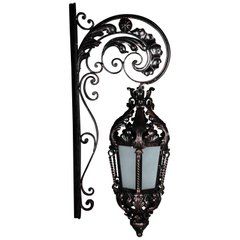 Modern Garden Furniture, French Neoclassical, Wall Mount Lantern, Bronze Sconces, Iron Wall Sconces, Glass Photography, Iron Lanterns, Brass Wall Lamp, Diagon Alley