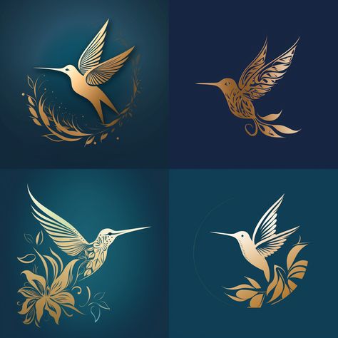 logo features a gold hummingbird in flight, with its wings extended, set against a blue background. The hummingbird symbolizes the beauty and grace of nature, while the blue background conveys a sense of calm and trust. To tie in the garden aspect of your business, a small, simple flower (perhaps a daisy or a sunflower) could be positioned near the hummingbird, .. Gold Hummingbird, Social Media Business Cards, Be Clean, Simple Flower, Simple Flowers, Social Media Business, Blue Background, Blue Backgrounds, Business Cards