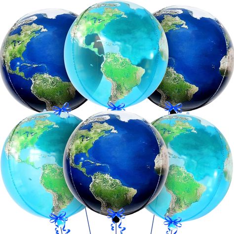 PRICES MAY VARY. 🌍 LARGE 22 INCH | BEAUTIFUL BIG GLOBE BALLOONS : Traveling around the world? Celebrate your commencement of new adventure with these giant 4D earth balloons for around the world decorations available in 2 different style of Blue earth balloon and transparent Earth Balloons for international decorations, World globe balloons for Earth Day Decorations, let the adventure begin theme, retirement party decorations travel theme, travel birthday party decorations and adventure party d Bon Voyage Party Decorations, International Party Decorations, Around The World Decorations, Travel Theme Party Decorations, Globe Balloons, World Decorations, Travel Party Decorations, 60th Birthday Party Themes, Bon Voyage Party