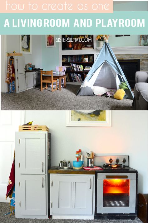 How to create a play area that share a space with your living room. Kids Play Area In Living Room, Kids Area, Play Space, Kids Play Area, Play Area, Small Living Rooms, Small Living Room, Easy Diy Crafts, Living Room Sets