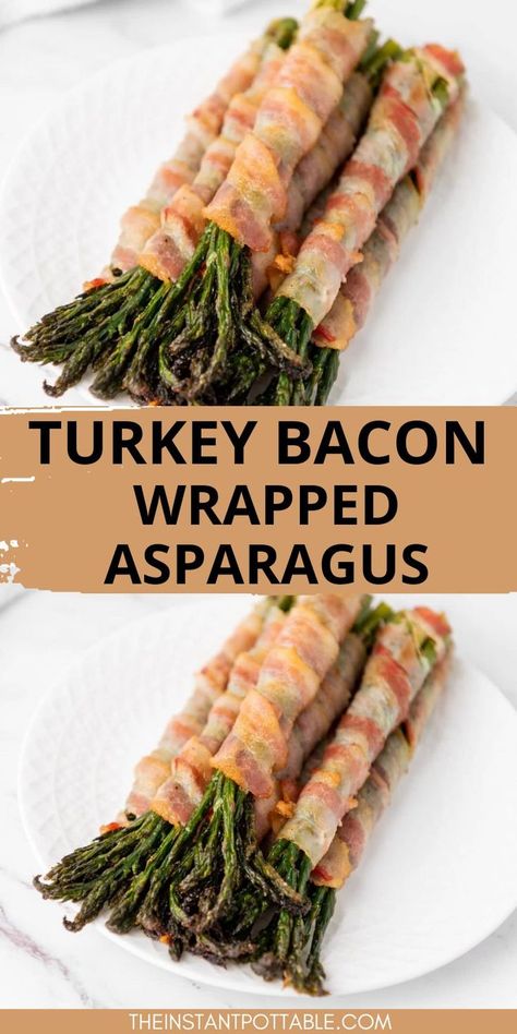 Bacon Wrapped Snacks, Bacon Wrapped Asparagus Recipes, Turkey Bacon Wrap, Wrapped Asparagus, Bacon Wrapped Asparagus, Low Carb Recipe, Turkey Bacon, Keto Cooking, Asparagus Recipe