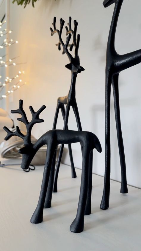 Shop Bronze Sculpted Reindeer and other curated products on LTK, the easiest way to shop everything from your favorite creators. Black Reindeer Christmas Decor, Bronze Christmas Decor, Black Metal Christmas, Folding Tree, Ideas Arcilla, Christmas Raindeer, Reindeer Christmas Decor, Reindeer Diy, Reindeer Decor