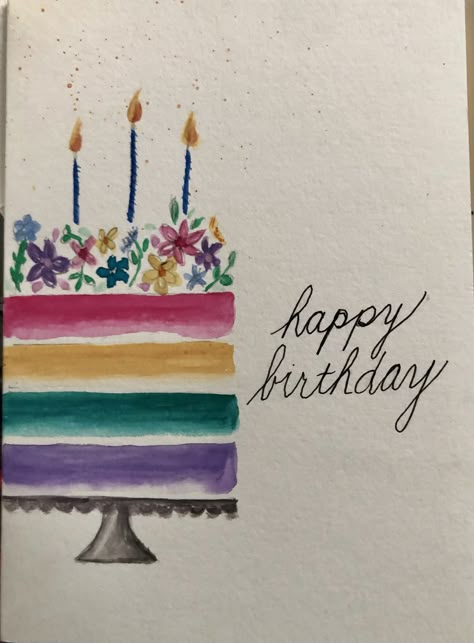 Watercolor birthday cake candles floral Birthday Cake Watercolor, Watercolor Birthday Cake, Watercolor Fireworks, Cake Watercolor, Fireworks Cake, Birthday Cake Candles, Candle Drawing, Cake Candles, Watercolor Birthday Cards