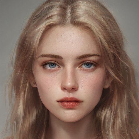 Hair For Hazel Eyes, Hazel Eyes Blonde Hair, Blonde Hair For Hazel Eyes, Artbreeder Girl, Blonde Brown Eyes, Girl Brown Hair, Brown Eyes Blonde Hair, Artbreeder Portraits, Character Inspiration Girl