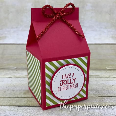 2017  VIDEO  Have a Jolly Christmas Milk Carton - The Paper Pixie Milk Carton Crafts, The Paper Pixie, Paper Pixie, Christmas Treats Holders, Christmas Treats Boxes, Ideas Navideñas, Christmas Boxes, Rudolph The Red Nosed Reindeer, Paper Engineering