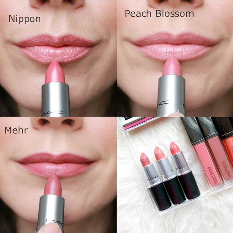 A Little Bit etc.: New MAC Lipstick Additions Mac Peach Blossom, Mac Angel, Pale Skin Makeup, Mac Lipsticks, Diy Beauty Treatments, Mac Lips, Honest Beauty, New Mac, Lips Shades