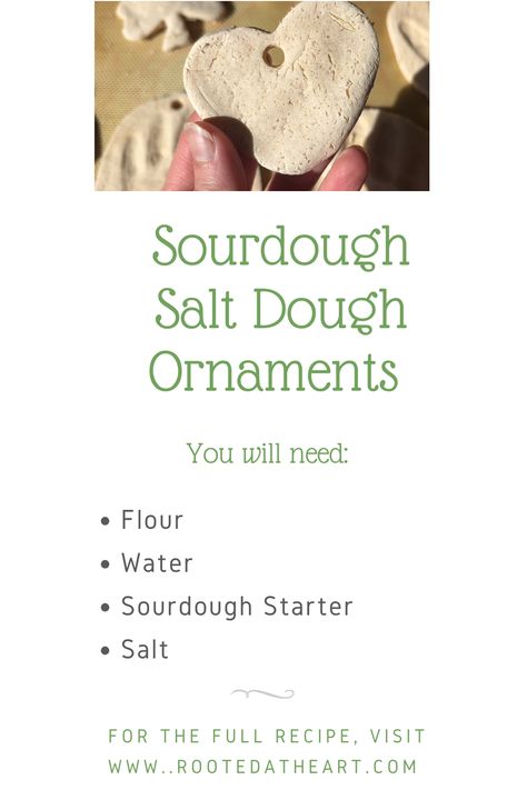 These sourdough salt dough ornaments are the perfect kid friendly holiday activity. If you are looking for a easy DIY holiday present, this is it. And the best part is, this sourdough discsrd recipes uses up extra sourdough starter! Diy Family Ornaments, Salt Dough Recipe, Cinnamon Ornaments, Handprint Ornaments, Salt Dough Ornaments, Dough Ornaments, Types Of Flour, Family Ornaments, Table Salt