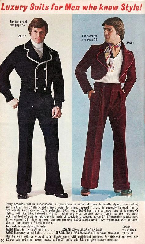 Luxury Suits For Men, 1970s Fashion Mens, 70s Men Fashion, 1970s Mens Fashion, 70s Fashion Men, 70s Mens Fashion, 1970s Men, Ugly Outfits, 70s Men