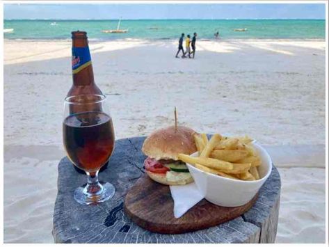 Paje Restaurants | 10 Best Places To Eat In Paje Zanzibar - Between England & Everywhere Paje Zanzibar, Unique Burger Recipes, Beef Dumplings, Unique Burgers, Chinese Street Food, Fish And Chip Shop, Yummy Ice Cream, Beef Burger, Potato Wedges