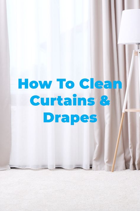 How To Clean Curtains, Patio Door Treatments, Clean Curtains, Ikea Drapes, Curtain Cleaning, Organizing Clutter, Pottery Barn Curtains, Satin Curtains, Silk Drapes