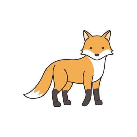 Vector cute cartoon fox vector illustrat... | Premium Vector #Freepik #vector Fox Vector, Animal Stickers, Cute Illustration, Premium Vector, Cute Cartoon, Graphic Resources, Vector Illustration, Fox, Illustrations