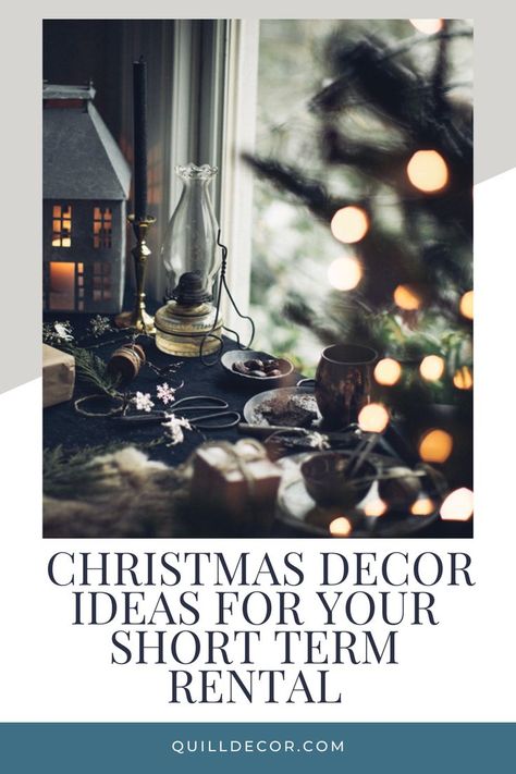 Christmas Decor ideas for your short term rental Airbnb Holiday Decor, Airbnb Christmas Decor, Short Term Rental Decor, Airbnb Interior, Rental Decorating Tips, Airbnb Design, Simple Christmas Decor, Xmas Deco, Hosting Guests