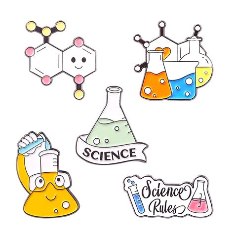 Backpacks Aesthetic, Science Pins, Science Rules, Aesthetic Cartoon, Anime Pins, Dekor Diy, Science Lover, Enamel Pin Badge, Enamel Brooch