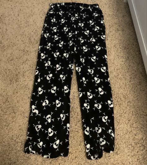 Alt Pjs, Emo Pjs, Grunge Pajamas, Grunge Pjs, Goth Pjs, Pj Pants Outfit, Cute Pj Pants, Skull Pajama Pants, Goth Pajamas