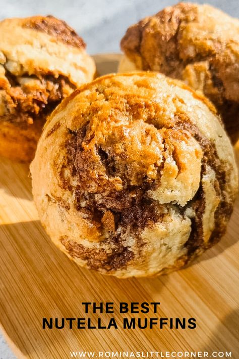 Delicious Muffins, Nutella Lover, Nutella Muffins, Easy Breakfast Brunch, Caramel Apple Cake, Catering Ideas Food, Easy Brunch, Breakfast Muffins, Easy Cake Recipes