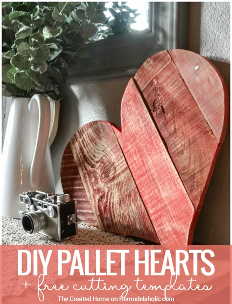 These DIY rustic pallet wood hearts are the perfect scrap project to use up those odd and ends of leftover wood. Paint it, whitewash it, or leave it natural. Pallet Heart, Pallet Gardening, Pallet Home Decor, Genius Ideas, Into The Wood, Wooden Pallet Projects, Scrap Wood Projects, Pallet Crafts, Diy Holz