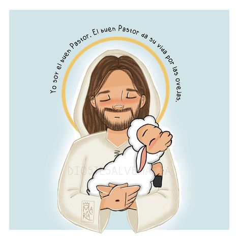 Dios Te Salve Maria 🌻 Maru on Instagram: “✨🐑🌿Hoy Jesús nos dice que Él es el buen pastor ,su principal tarea es cuidar de su rebaño..🐑✨ ✨Él nos dice que se quedará para…” Youth Pastor, Bible Journaling, Spiritual Quotes, Personal Growth, Spirituality, Bible, Jesus, On Instagram