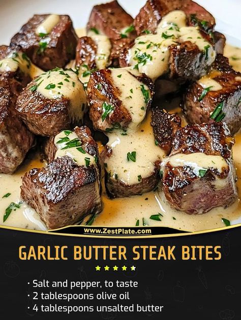 Last minute recipes | Garlic Butter Steak Bites with Parmesan Cream Sauce | Facebook Steak With Garlic Butter Sauce, Garlic Steak Bites With Parmesan Cream Sauce, Garlic Butter Steak Bites With Parmesan Sauce, Steak Bites With Parmesan Cream Sauce, Garlic Butter Steak Bites With Parmesan Cream, Parmesan Garlic Butter Steak Bites, Garlic Butter Steak Bites With Parmesan Cream Sauce Recipe, Garlic Parmesan Steak Bites, Garlic Butter Steak Bites With Parmesan