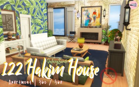 122 Hakim House Sims 4, 122 Hakim House Sims 4 Floorplan, Sims 4 Houses Base Game, Sims 4 Floorplan, Sims Apartment, Deco Sims, 1200 Sq Ft House, Cv Layout, Sims4 Builds