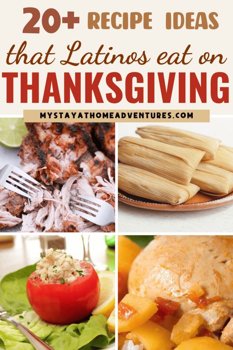 What Do Latinos Eat For Thanksgiving? * My Stay At Home Adventures Mexican Thanksgiving Dinner Ideas, Latin Appetizers, Mexican Thanksgiving, Friendsgiving Food Ideas, Ground Turkey Tacos, Friendsgiving Food, American Dishes, Thanksgiving Sides, Sweet Potato Pie