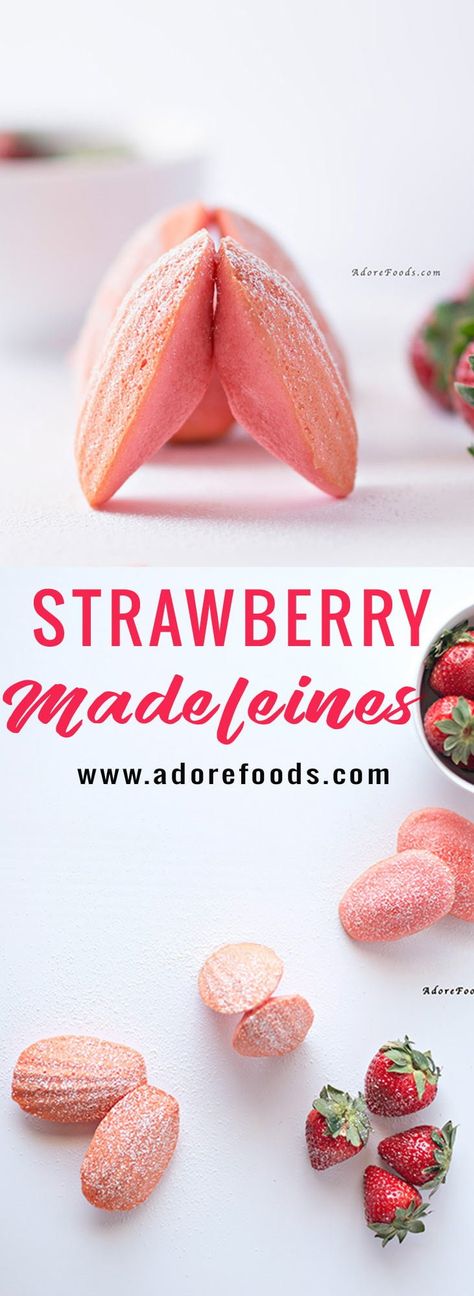 Strawberry Madeleines, Madeline Cookies Recipe, Madelines Recipe, Cafe Cakes, Madeline Cookies, Madeleine Recipe, Gluten Free Puff Pastry, Madeleine Cookie, French Baking