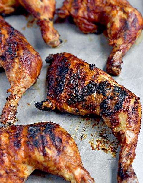 BBQ Chicken Grilled Chicken Leg Quarters, Best Bbq Chicken, Grilled Chicken Legs, Bbq Chicken Recipe, Bbq Chicken Legs, Grilling Recipes Sides, Leg Quarters, Grilled Bbq Chicken, Grilled Steak Recipes