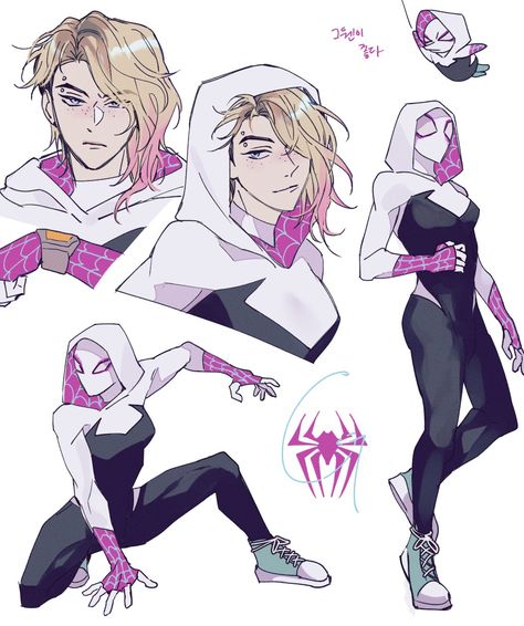 Spider Verse Art, Spider Gwen Art, Spider Women, Spider Sona, Spider People, Ragnarok Anime, Spiderman Art Sketch, Into The Spiderverse, Ghost Spider