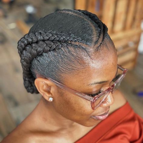 Double Feed In Braids, Double Cornrow Braids, Double Dutch Braid Hairstyles, Double Braid Hairstyles, Hairstyle For Everyday, Two Cornrow Braids, Big Cornrows, Double Braids, Twist Cornrows