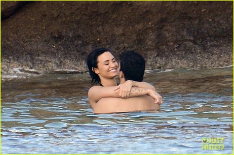 Demi Lovato Packs on the PDA with Wilmer Valderrama in St. Barts Demi Wilmer, Demi Lovato And Wilmer Valderrama, Demi Lovato Wilmer Valderrama, Wilmer Valderrama, Disney Channel Stars, St Barts, St Barth, In The Ocean, Just Jared