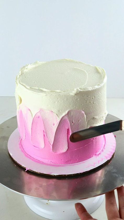 Pretty Pink Ombre Cake! | Cake designs, Cake decorating techniques, Buttercream cake decorating Cake Designs Buttercream, Pink Ombre Cake, Pinterest Pretty, Cake Decorating For Beginners, Buttercream Cake Decorating, Simple Cake Designs, Cake Decorating Piping, Ombre Cake, Creative Cake Decorating